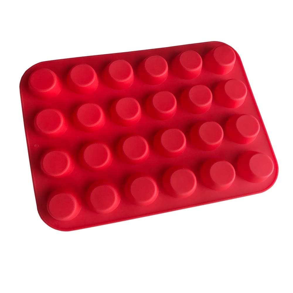 Silicone Mold Muffin Pan Silicone Ice Cube Tray 24 Cavity Cake Silicone Mold DIY Chocolate Silicone Mold Biscuit Cake Mold Muffine Silicone Mold Round Soap Mold