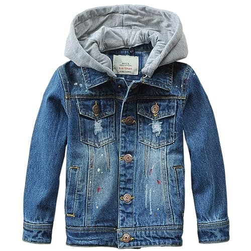 Boys' Denim Jacket Outerwear, 12M-14 Years