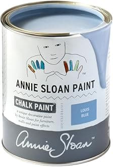 Annie Sloan Chalk Paint® (Louis Blue, 1 Litre/33.8 Fl Oz) a unique decorative paint for furniture, cabinets and home décor with no sanding or priming