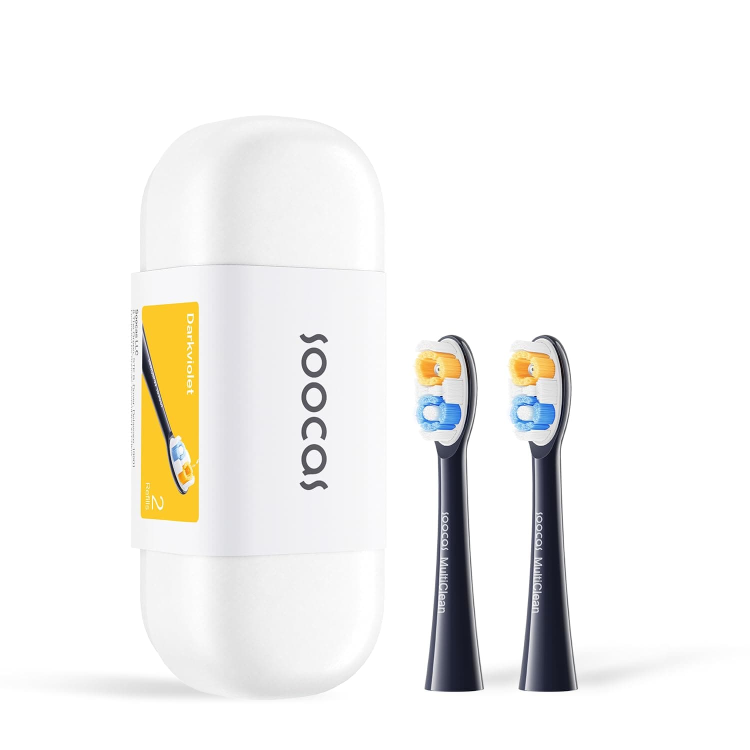 Multiclean Classic Clean Electric Toothbrush Replacement Heads, Compatible with Both NEOS II and NEOS II Ultra, 2 Brush Heads, Dark Violet