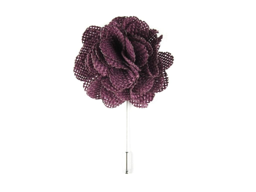 Suited Man Men's Burlap Pin Lapel Flower