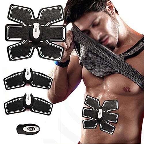 Jannychen [New Version 2017] Professional Abdominal Muscle Toning Belt Home Fitness Training Gear, Vibration Pads for Men and Women to Tone, Loss Weight, Trimmer, Slender, Strong