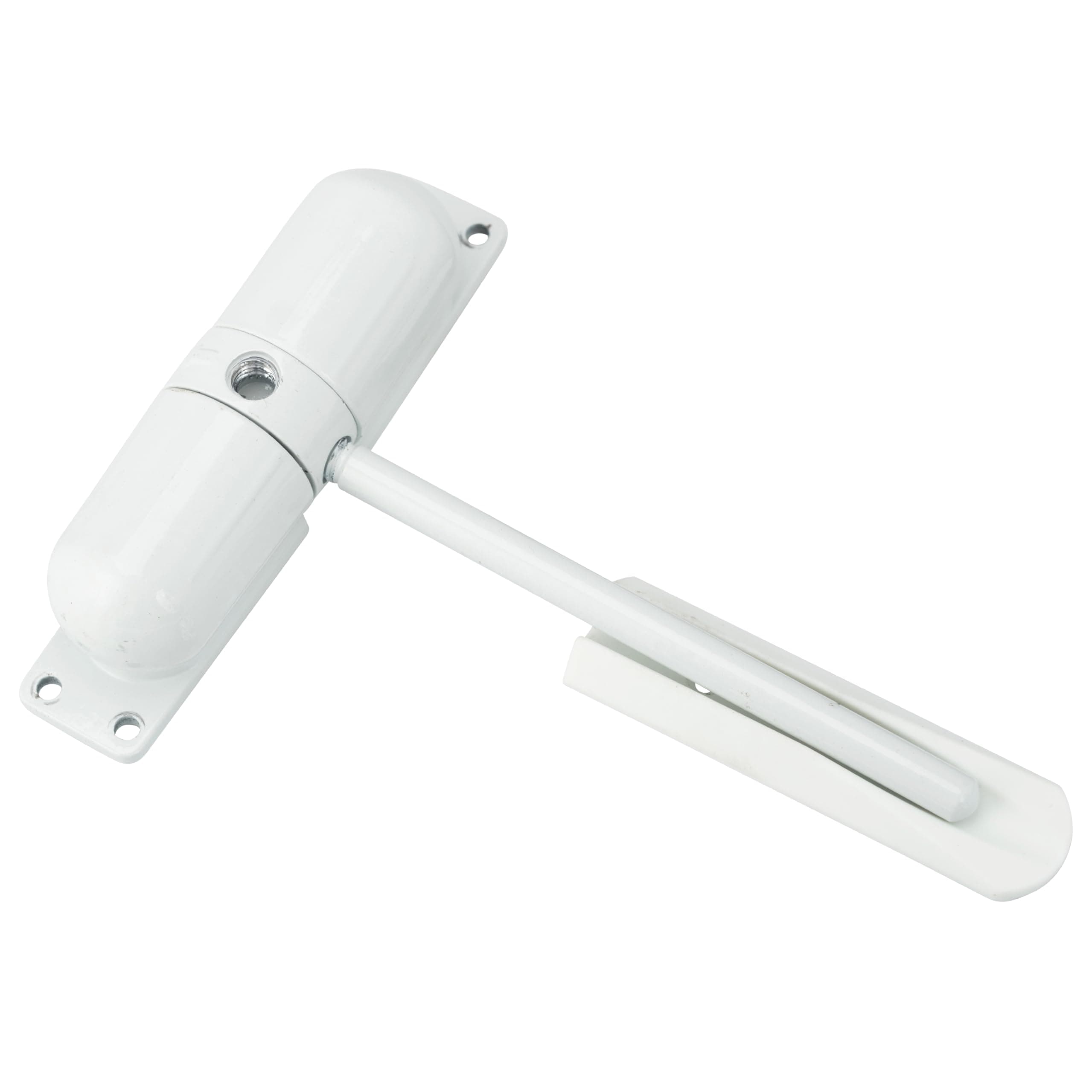 Burg Wachter Spring Loaded Adjustable Auto Closing Door Closer - Home & Commercial – White