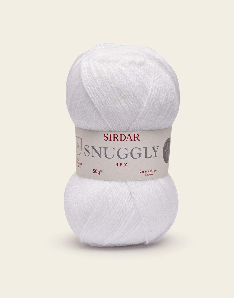 Sirdar Snuggly 4 Ply, White (251), 50g