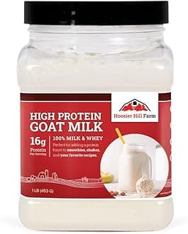 Hoosier Hill Farm High Protein Goat Milk Powder, 1LB (Pack of 1)