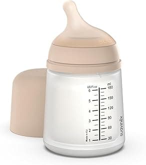 Suavinex Zero Zero Anti Colic Baby Bottle, No 1 Spanish Baby Bottle Brand, Minimizes Bottle Rejection & Nipple Confusion, Perfect for Breastfeeding Babies (1, Light (6 Ounce))