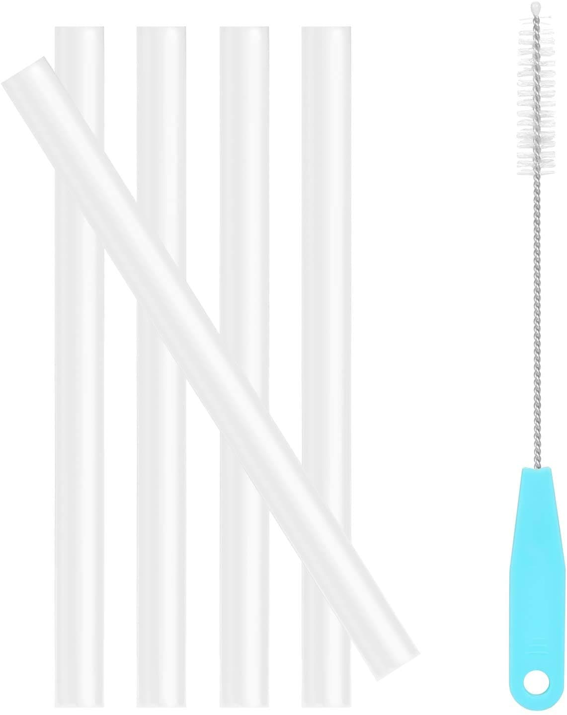 CampTek Replacement Straws Compatible with CamelBak Eddy Kids 12oz Plastic Water Bottle,Accessories Include 5 BPA-FREE Straws and 1 Cleaning Brush(Not Fit for Camelbak Eddy + Kids Water Bottle 12 oz)