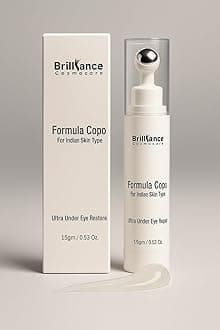 Brilliance Advance Under Eye Serum for Dark Circles & Puffiness – Hydrating Anti-Aging Formula with Peptides,Niacinamide & Hyaluronic Acid | Dermatologist Tested | 15gm
