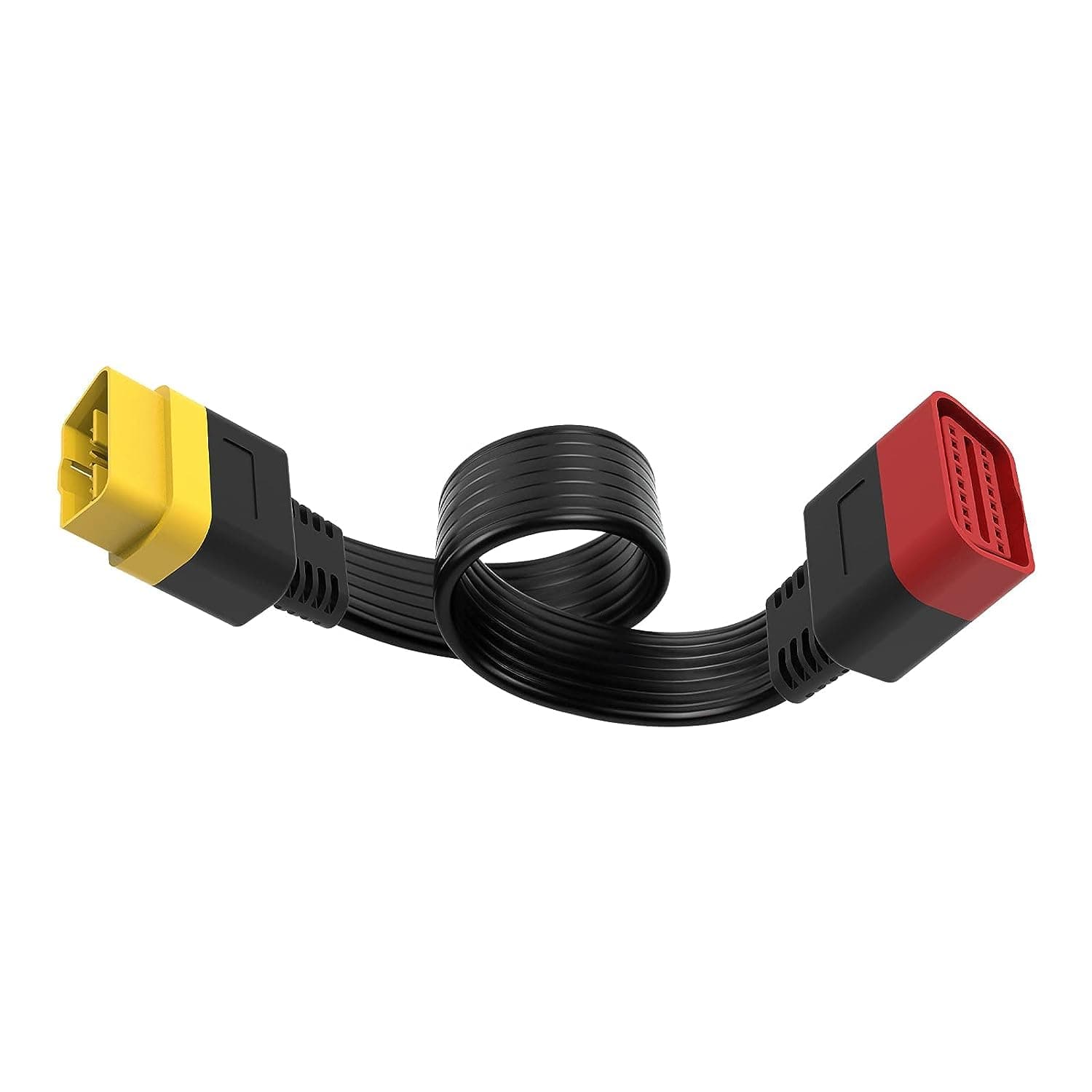 Robostore India Heavy duty 16 Pin OBD 2 Splitter Adapter Extension Cable Male to Female (30 cm Heavy duty Red Yellow cable)