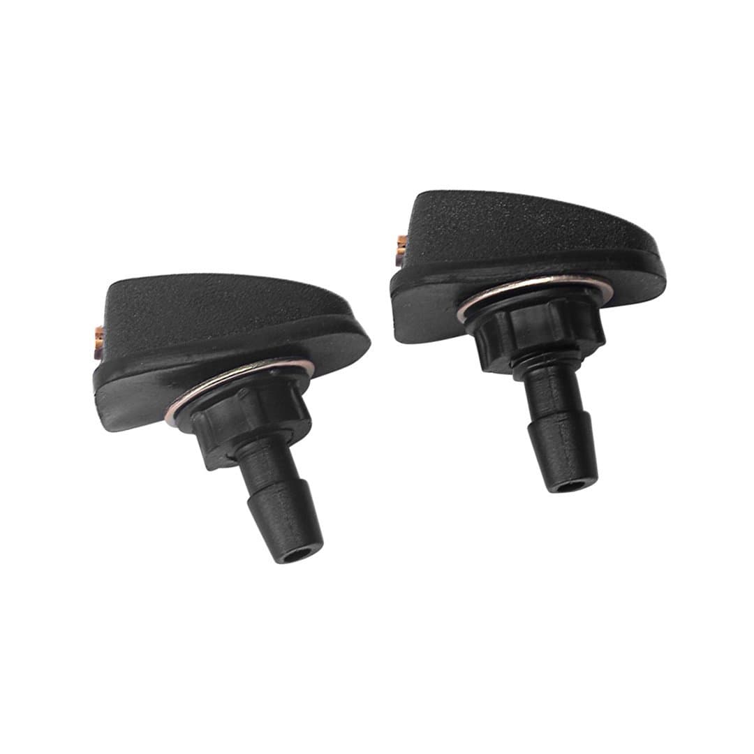 55156728AB, Perfect Replacement Windshield washer nozzle for 1996-25 Jeep Wrangler, 2002-23 Dodge RAM 1500 2500 3500 Truck Automotive Hood Single Hole Windshield Wiper Washer Nozzle Spray, Pack of 2