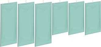 TAILI Hanging Vacuum Storage Bags for Clothes, Space Saver Bags (3 Long, 3 Short), Green Vacuum sealer Bags 6 Pack, Closet Organizers and Storage