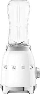 PBF01WHUK Retro 50’s Style Personal Blender, 2 x Bottles-To-Go, 2 Speed Settings, 600ml, 300W, White