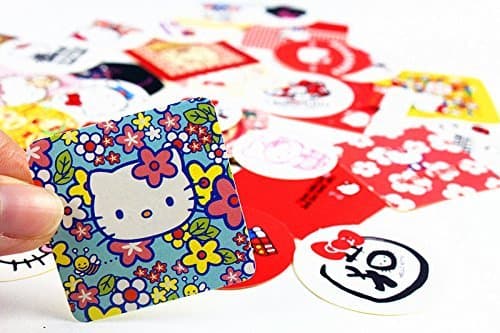 Set of 38 pcs Hello Kitty Mouse Printed label paster diary decorative adhesive paper-Deco sticker gift tags seal sticker