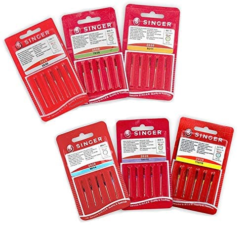 Singer Company 30-Pack Universal Sewing Machine Needles for Cotton, Thickness 60, 70, 80, 90, 100 and 110