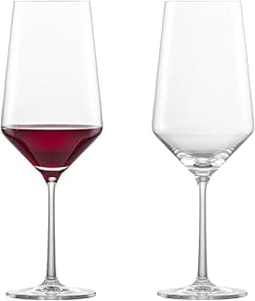 ZWIESEL GLAS Pure Bordeaux Red Wine Glass (Set of 2), Graceful Bordeaux Glasses for Red Wine, Dishwasher-Safe Tritan Crystal Glasses, Made in Germany (23 Ounce)