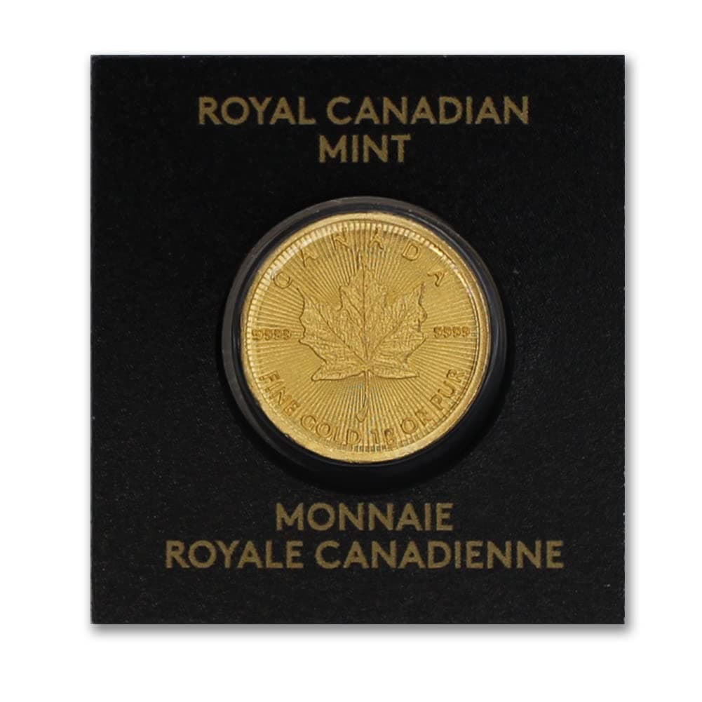 2014 - Present (Random Year) CA 1 Gram .9999 Canadian Gold Maple Leaf Coin Brilliant Uncirculated with a Certificate of Authenticity 50c BU