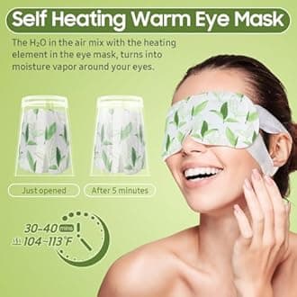 30Packs Steam Eye Mask, Heated Eye Mask Warm Compress for Eyes, Self Heating Disposable Steam Mask for Home Sleep, Spa, Travel Essentials & Relaxation Gifts, Stocking Stuffers (Green Tea)