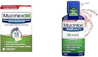 Cough Suppressant and Expectorant & DM Max Liquid Cough & Cold Medicine for Adults