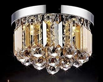 CRYSTA WORLD K9 Crystal Chandelier Modern Light Fixture(Warm White) (Design 2) L12/W12/H12