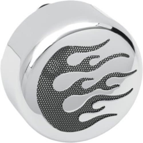 Chrome & Black Flames Replacement Horn Cover fits HD