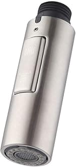 7Trees Pull Down Spray Head for Kitchen Faucet, 2-Function Bathroom Faucet Replacement Head, Water Nozzle, 1.8 GPM G1/2 Pull-Out Spray Nozzle, 0.8inch Connector (Stainless Steel Body)