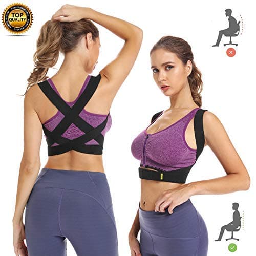 Posture Corrector for Women Men and Kids Under Clothes, Adjustable 2 Shoulder Straps Back Brace Posture Support Belt/Back Straightener/Posture Trainer Device for Kyphosis Slouching & Hunching - XL