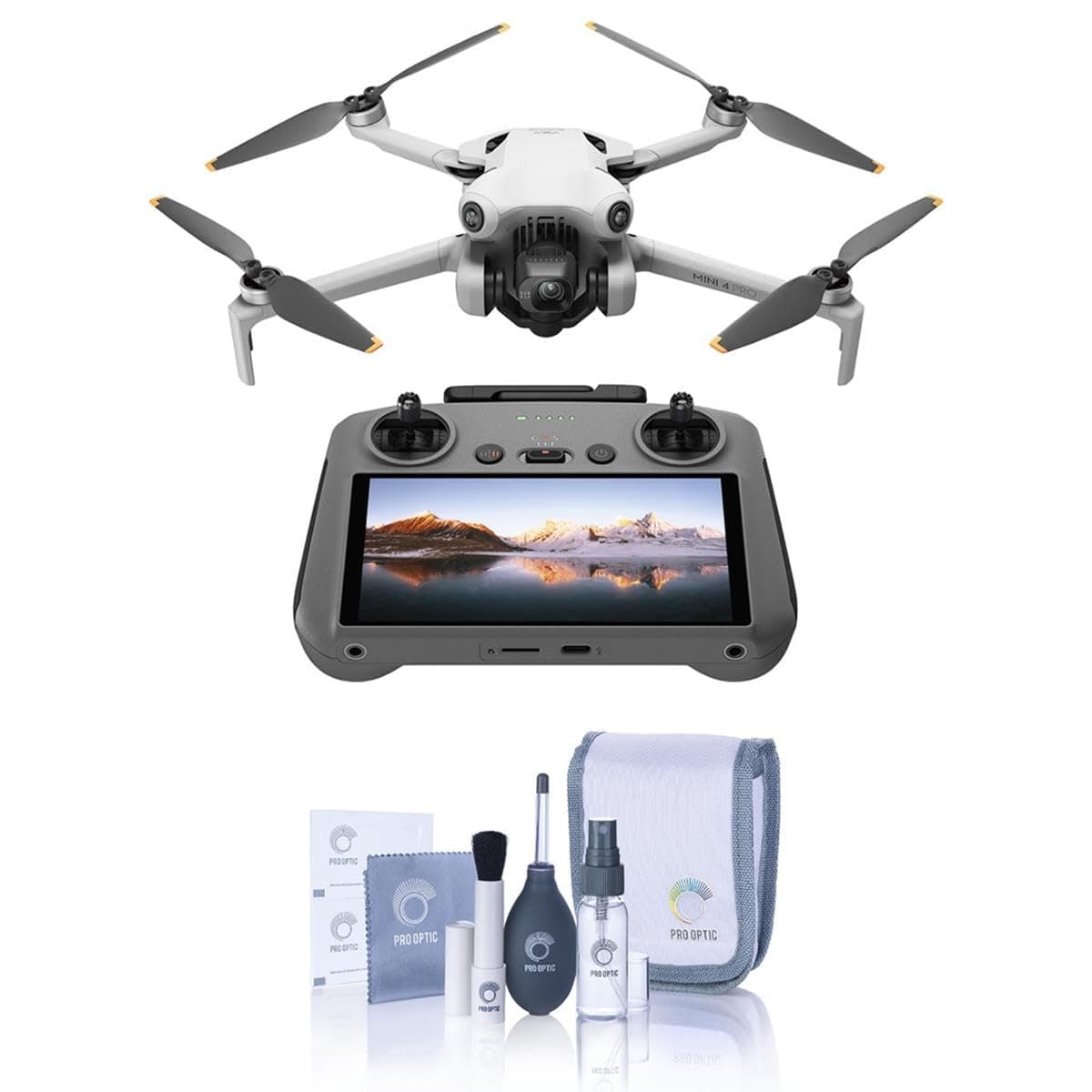 Mini 4 Pro (DJI RC 2), Folding Mini-Drone with 4K HDR Video Camera for Adults, Under 0.549 lbs/249 g, 34 Mins Flight Time, 20 km Max Video Transmission Distance, Omnidirectional Vision