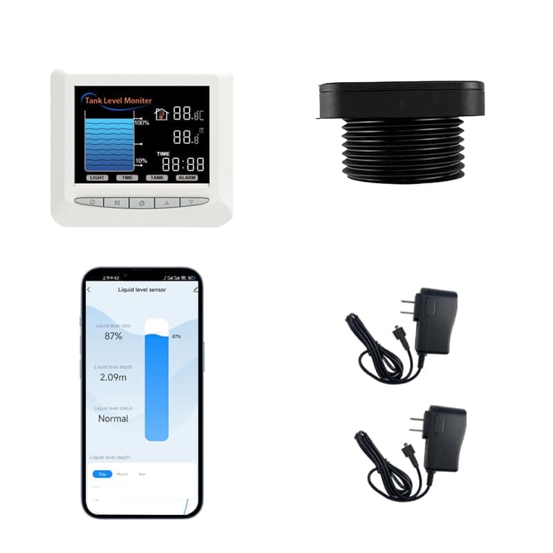 Smart TLC2103 15M Remote Ultrasonic Liquid Level Sensor Controller with Water Pump Auto Open and Close Function Water Tank Monitor Alarm Water Level Monitoring System