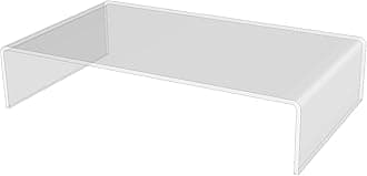 TV Monitor Laptop Computer Stand Acrylic Riser, Printer, Audio Hi-Fi Stand Rack Hoverstand- Suitable for Ikea Detolf (4mm-thick-35cm-20cm-7.5cm, Max Load 2kg)