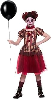 Girls Vintage Circus Clown Fancy Dress Costume