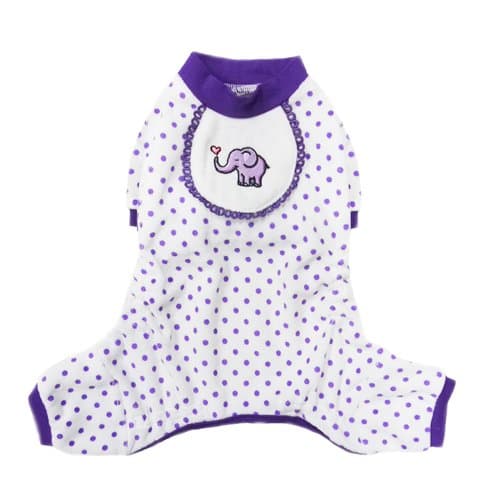 Elephant Dog Pajamas - Purple
