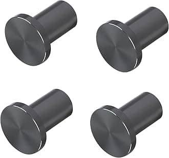 JS Heavy Duty Wall Hooks Screw-in, 6-Pack Coat Hangers for Towels & Robes - Mounted Hooks for Backpack, Purse, Keys & Hat - Durable Wall Mount Closet Hooks, Grey