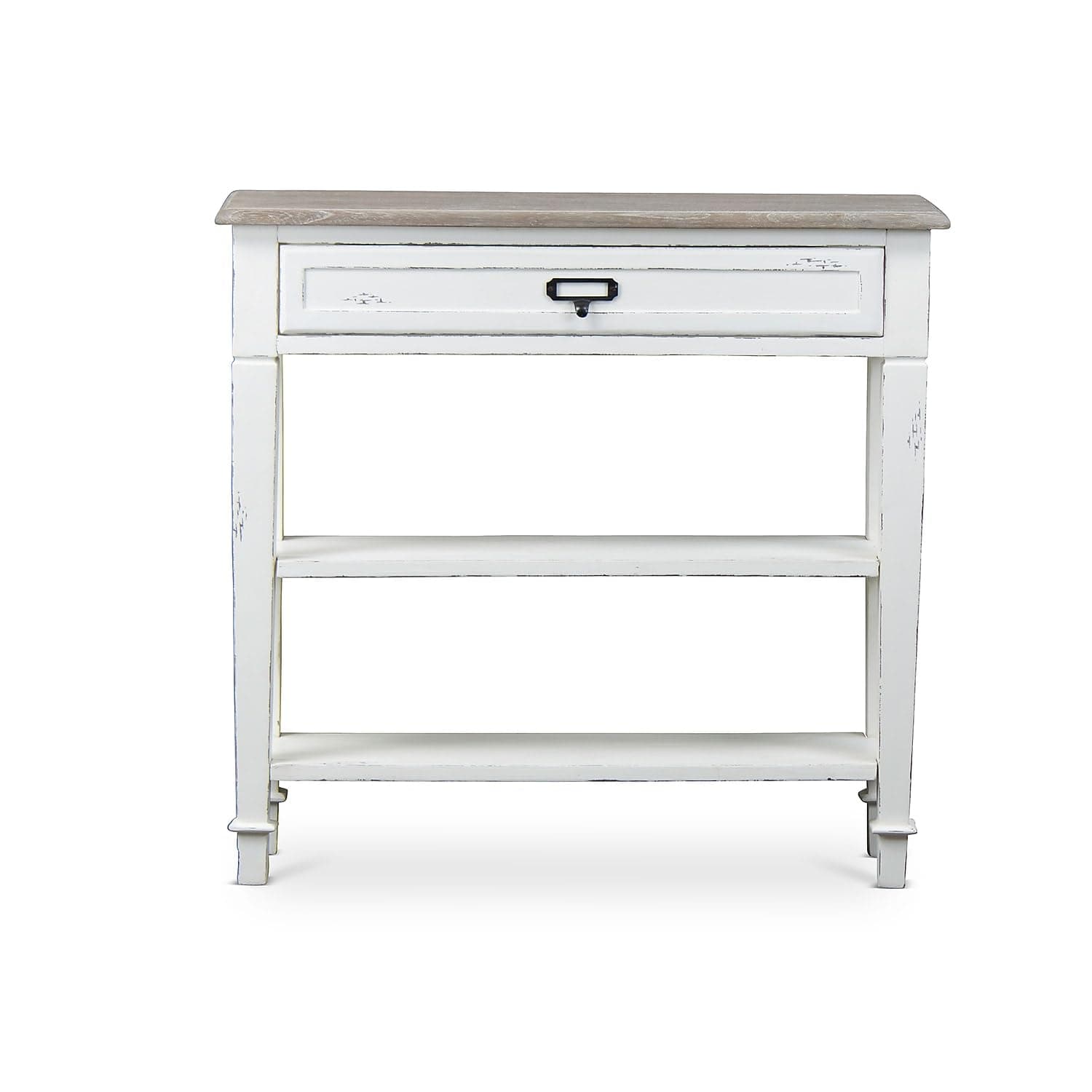 Dauphine Traditional French 1-Drawer Accent Console Table, White
