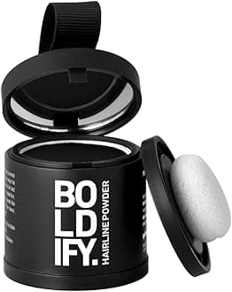Hairline Powder (LARGE, 10g) - Root Touch Up Hair Color for Gray Coverage - Bald Spot Concealing Hair Powder for Women & Men - 24-Hour Stain-Proof - Black