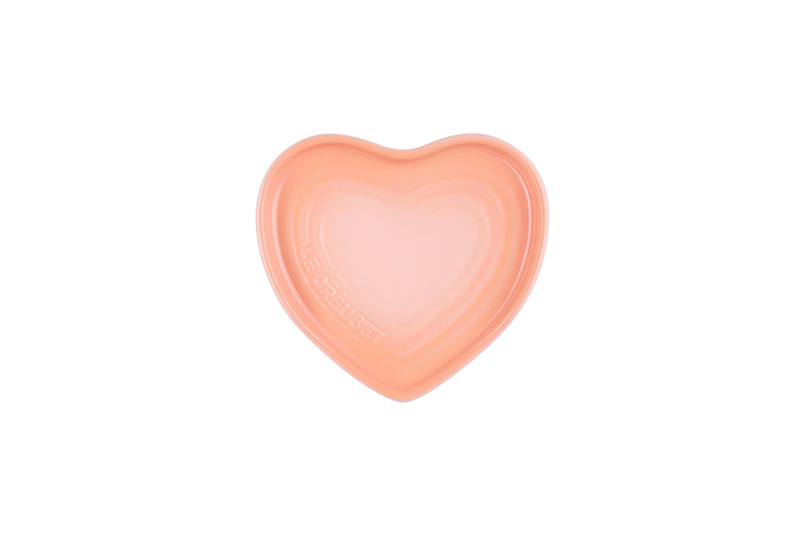 Le Creuset Stoneware Heart Shaped Spoon Rest, 5", Peche