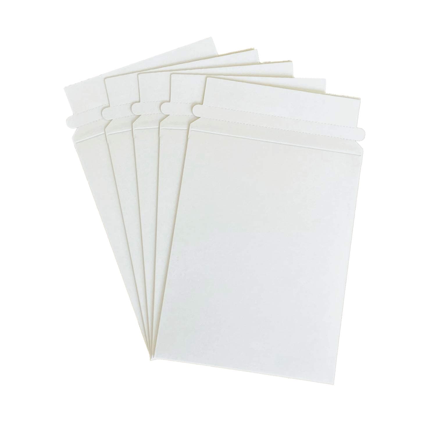 Progo 100 Pack 7 x 9 Inches Photo & Document White Corrugated Cardboard Mailers, Self Seal Adhesive Flap, by Maxtek
