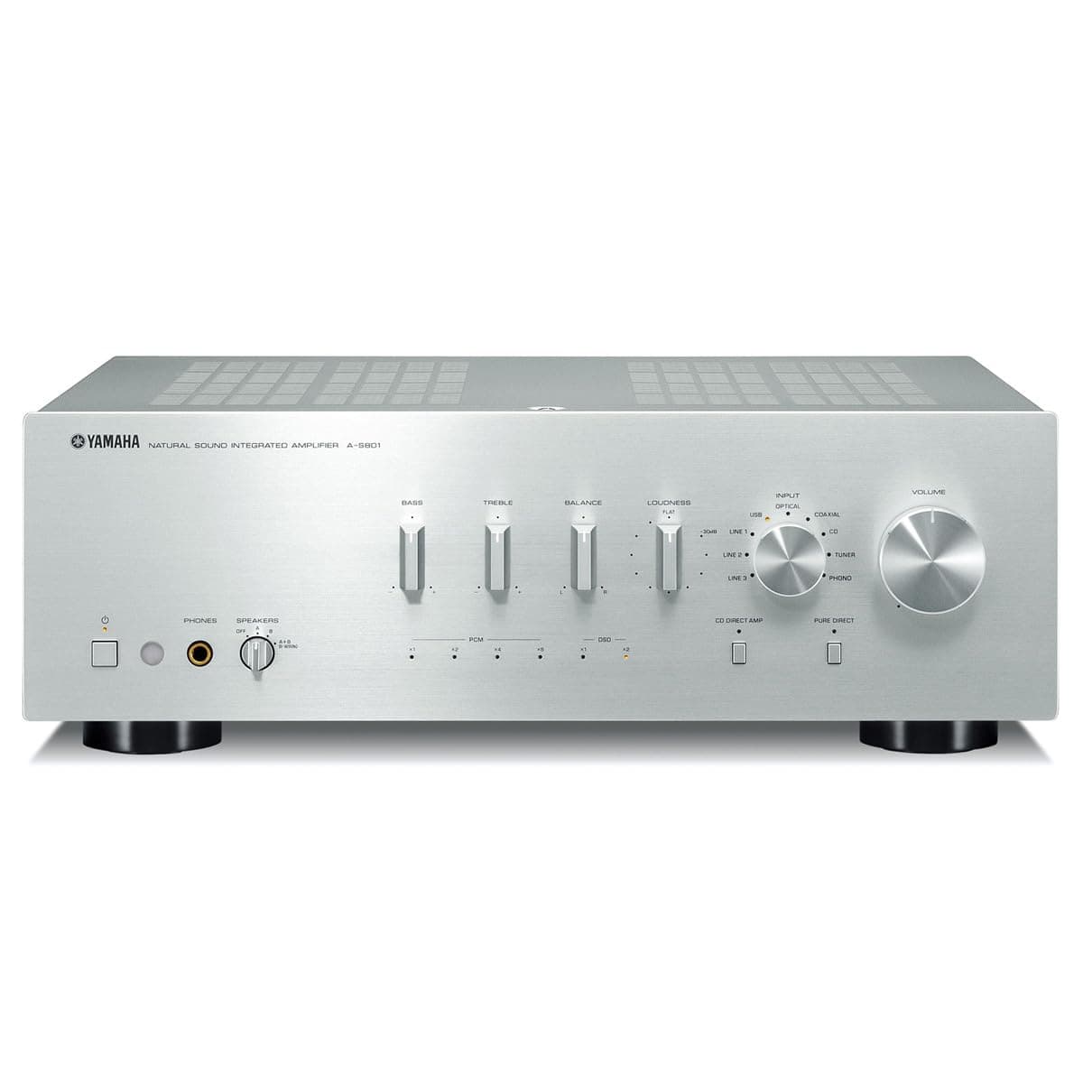 A-S801SL Natural Sound Integrated Stereo Amplifier (Silver)