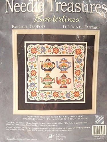 Needle Treasures Fanciful Tea Pots Counted Cross Stitch Kit