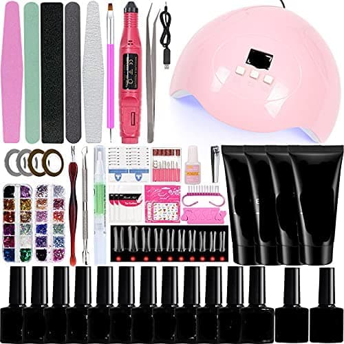 Manicure Multifunctional Beginner Set, 22 Tools For You TO DIY Nail Salon At Home, 12 Nail Polish Colors, Simple Operation, Any Combination