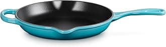 Le Creuset Enameled Cast Iron Signature Iron Handle Skillet, 9", Caribbean