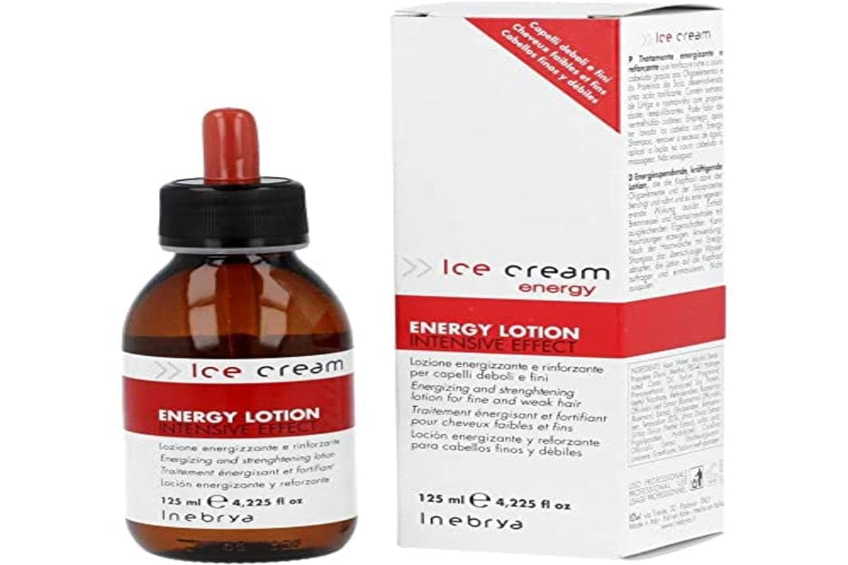 Inebrya Ice Cream Energy Lotion Intensive Effect for Fine and Weak Hair 4.225 Oz