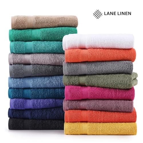 LANE LINEN 4 Pack Bath Towel Sets for Bathroom- 100% Cotton Bathroom Towels, Ultra Soft Cotton Towels, Quick Dry Bath Towels for Bathroom, Premium Spa Quality Bath Towel Set (28" x 54") - Sea Port