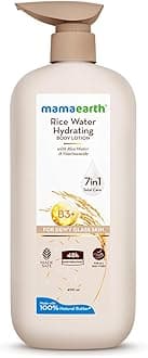 Mamaearth Rice Water Hydrating Body Lotion with Rice Water & Niacinamide for Dewy Glass Skin | 48 Hrs Moisturizating & Nourishing | For Dry Skin | 7 in1 Total Care | 100% Natural Butter | Non Greasy Smooth Skin | 400 ml