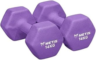 FORZA Neoprene Hex Dumbbells | Pair of Dumbbells with Non-Slip Grip – Ergonomic Design for Strength Training & Home Workouts – Available in Multiple Weight Options