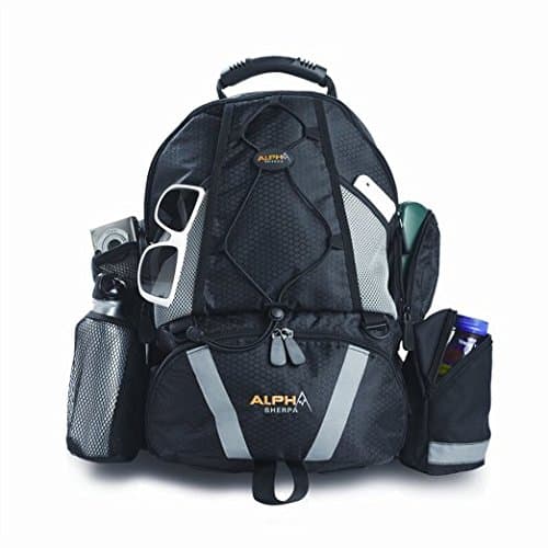 Baby Sherpa Diaper Backpack, Alpha Black