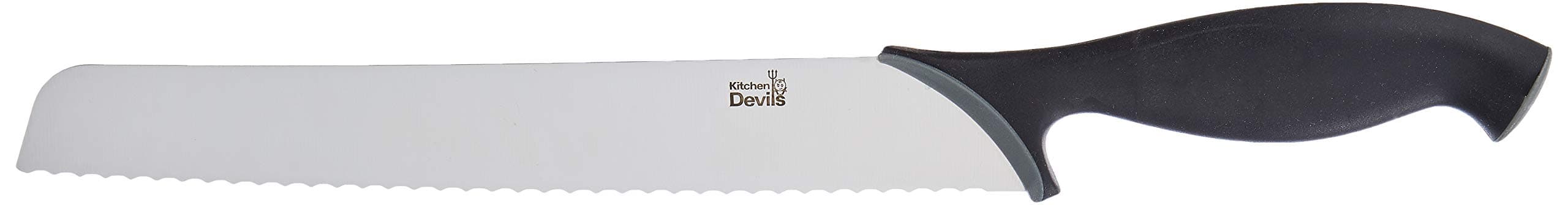 Control Bread Knife, Stainless Steel, Black, 44.3 x 3.5 x 2.4 cm