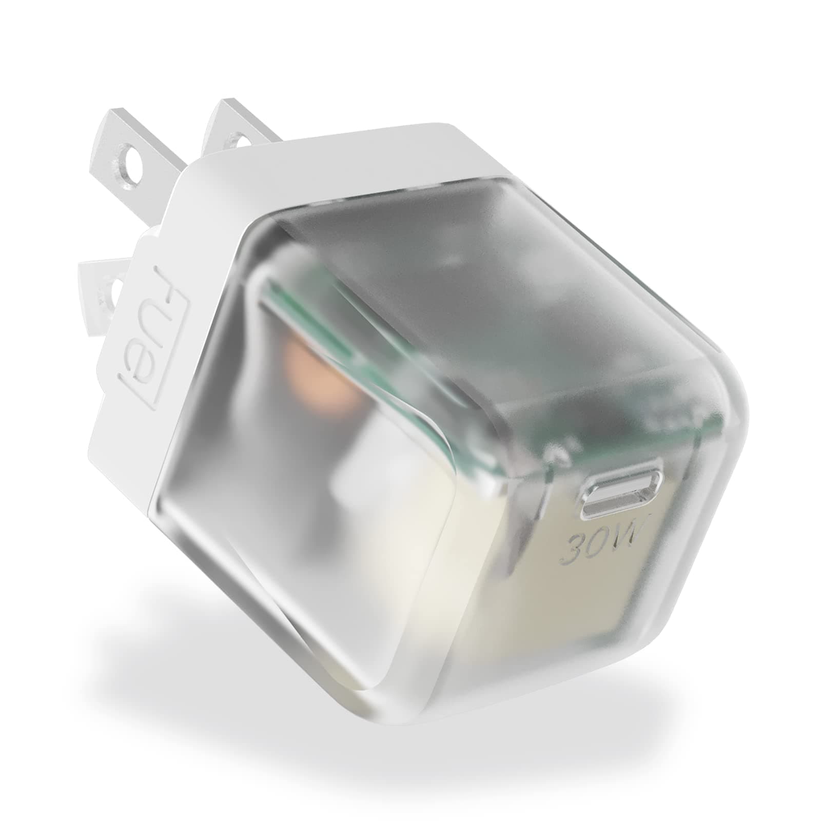 iPhone Charger Fast Charging - Fuel Brites - 30W USB C PPS PD 3.0 GaN II Wall Charger, Fast Compact Foldable USB C Charger for iPhone 14 Pro Max, 13 Pro Max, 12, 11, iPad Pro, S23 Ultra -Frosted White