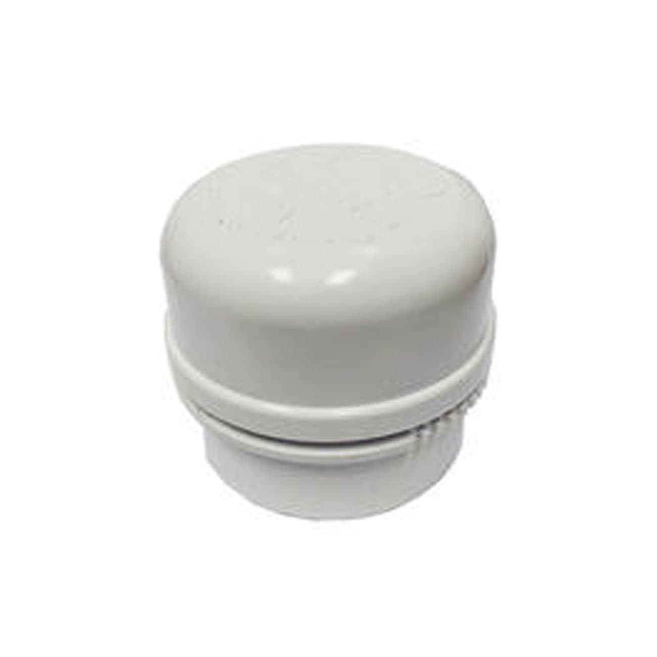 Ayrlett P6-T Air Admittance Valve 6 DFU with PVC and Threaded Adapter Configuration, 2"-1-1/2", White