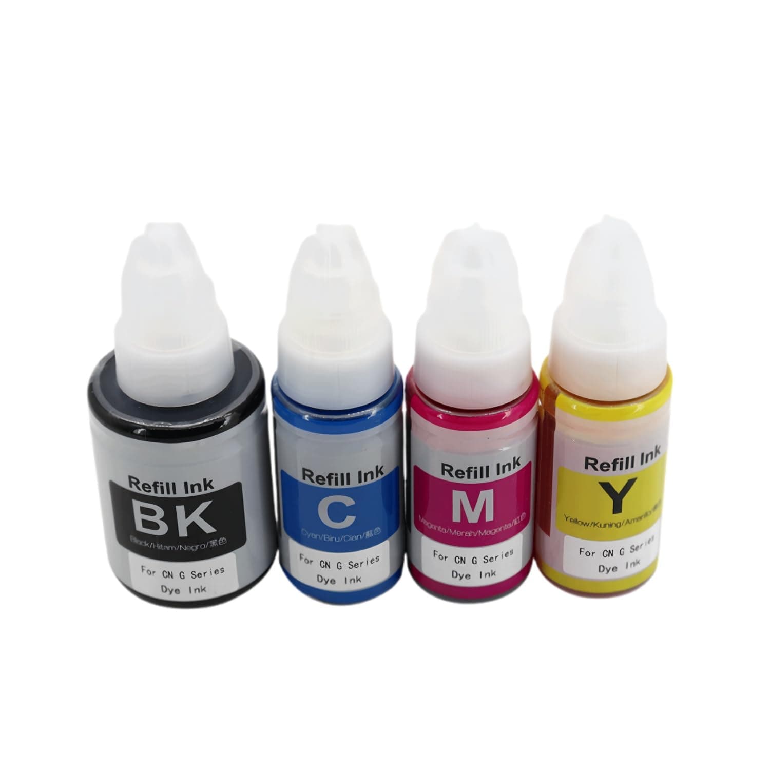 GI 490 Ink Compatible for Canon Printer for Pixma G1400 G1410 G1411 G2400 G3400 G4400 G4410 G3410 G2410 G3411 G2411 G4411(Black Cyan Magenta Yellow) 4Pack