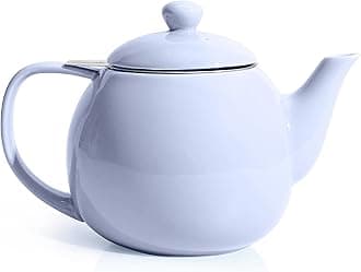 Teapot, Porcelain Tea Pot with Stainless Steel Infuser, Blooming & Loose Leaf Teapot - 27ounce, Lilac